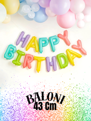 Happy Birthday Baloni - Slova od 43 Cm