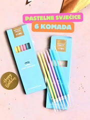 Pastelne Svjećice - Set od 6 komada